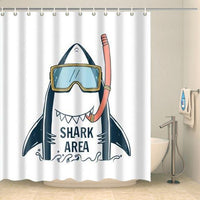 Thumbnail for Rideau de douche fun requin Rideau de douche ou de baignoire Coco-Rideaux 