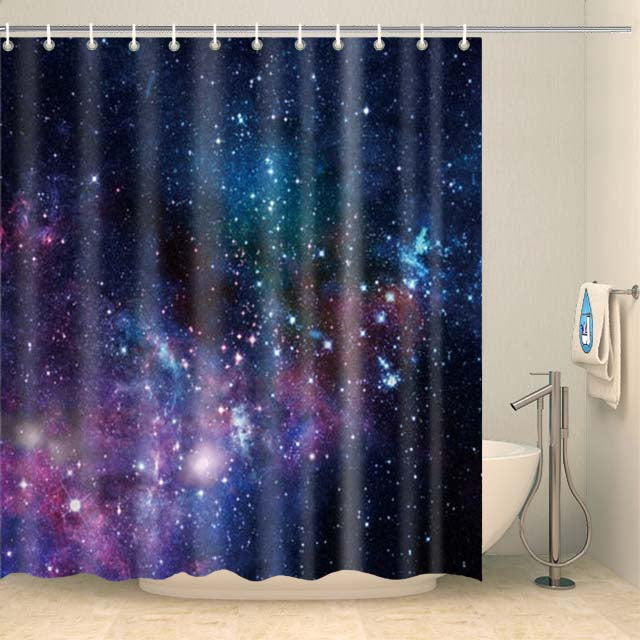 Rideau de douche galaxie et étoiles Rideau de douche ou de baignoire Coco-Rideaux 