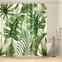 Thumbnail for Rideau de douche grande plante tropicale Rideau de douche ou de baignoire Coco-Rideaux 