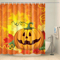 Thumbnail for Rideau de douche Halloween citrouille Rideau de douche ou de baignoire Coco-Rideaux 