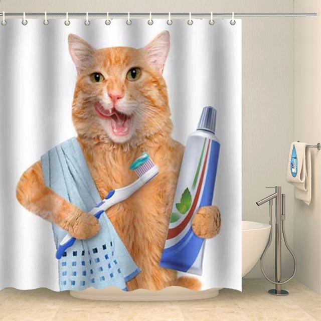 Rideau de douche hygiène de chat insolite Rideau de douche ou de baignoire Coco-Rideaux 