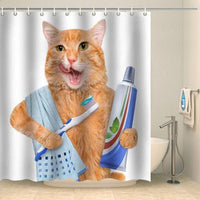 Thumbnail for Rideau de douche hygiène de chat insolite Rideau de douche ou de baignoire Coco-Rideaux 