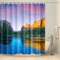 Thumbnail for Rideau de douche lac d'altitude Rideau de douche ou de baignoire Coco-Rideaux 