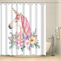 Thumbnail for Rideau de douche licorne coquette Rideau de douche ou de baignoire Coco-Rideaux 
