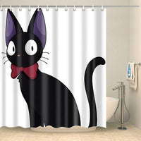 Thumbnail for Rideau de douche mignon petit chat noir Rideau de douche ou de baignoire Coco-Rideaux 