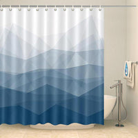 Thumbnail for Rideau de douche moderne dégradé de bleu Rideau de douche ou de baignoire Coco-Rideaux 