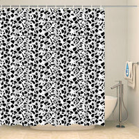 Thumbnail for Rideau de douche moderne mosaïque noire et blanche Rideau de douche ou de baignoire Coco-Rideaux 