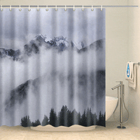 Thumbnail for Rideau de douche montagne et sapins dans la brume Rideau de douche ou de baignoire Coco-Rideaux 