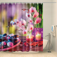 Thumbnail for Rideau de douche orchidée relaxante Rideau de douche ou de baignoire Coco-Rideaux 