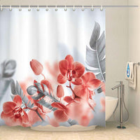 Thumbnail for Rideau de douche orchidée rosée Rideau de douche ou de baignoire Coco-Rideaux 