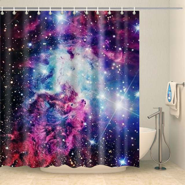 Rideau de douche original galaxie Rideau de douche ou de baignoire Coco-Rideaux 