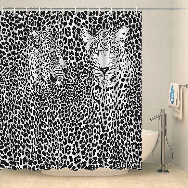 Rideau de douche original léopards Rideau de douche ou de baignoire Coco-Rideaux 