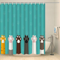 Thumbnail for Rideau de douche original pattes de chats Rideau de douche ou de baignoire Coco-Rideaux 