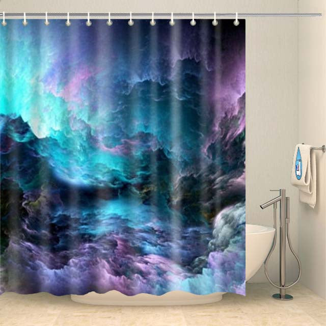 Rideau de douche original tempête intergalactique Rideau de douche ou de baignoire Coco-Rideaux 