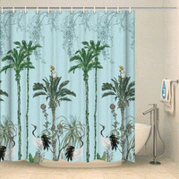 Thumbnail for Rideau de douche original végétation japonaise Rideau de douche ou de baignoire Coco-Rideaux 