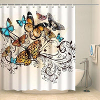 Thumbnail for Rideau de douche papillon original Rideau de douche ou de baignoire Coco-Rideaux 