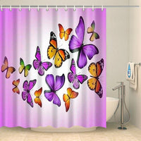 Thumbnail for Rideau de douche papillons roses Rideau de douche ou de baignoire Coco-Rideaux 
