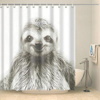 Thumbnail for Rideau de douche paresseux souriant Rideau de douche ou de baignoire Coco-Rideaux 
