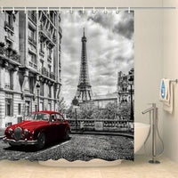 Thumbnail for Rideau de douche Paris noir et blanc Rideau de douche ou de baignoire Coco-Rideaux 