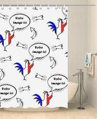 Thumbnail for Rideau de douche personnalisé Rideau de douche ou de baignoire Coco-Rideaux L120xH180cm - Dimension standard 