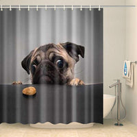 Thumbnail for Rideau de douche petit chien coupable Rideau de douche ou de baignoire Coco-Rideaux 