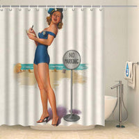 Thumbnail for Rideau de douche pin up agent de plage Rideau de douche ou de baignoire Coco-Rideaux 