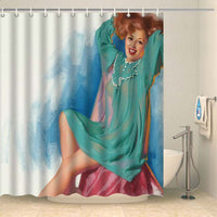 Thumbnail for Rideau de douche pin-up charmeuse Rideau de douche ou de baignoire Coco-Rideaux 