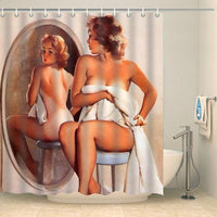 Thumbnail for Rideau de douche pin-up de cabaret Rideau de douche ou de baignoire Coco-Rideaux 