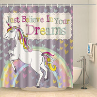 Thumbnail for Rideau de douche rêve de licorne Rideau de douche ou de baignoire Coco-Rideaux 