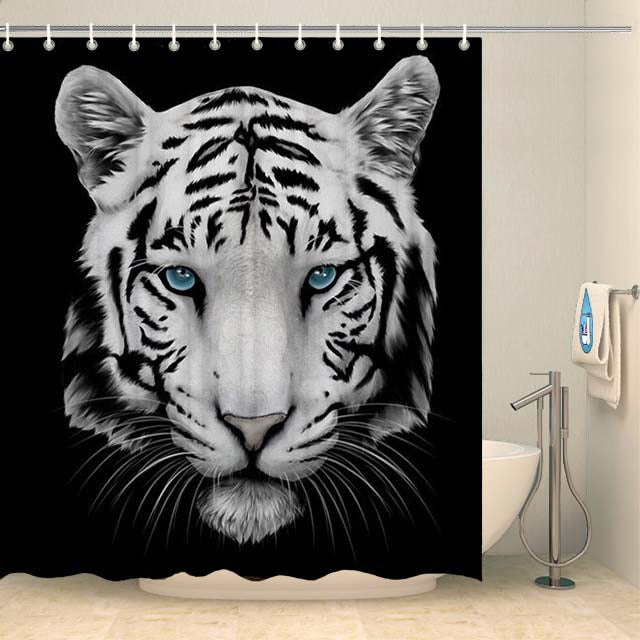 Rideau de douche tigre effet 3D Rideau de douche Coco-Rideaux 