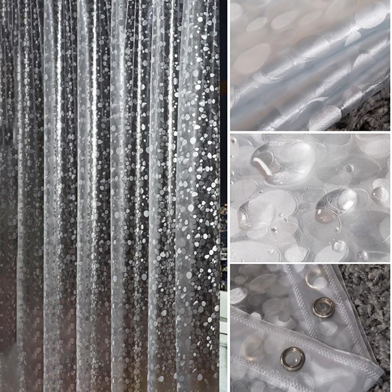Rideau de douche transparent galets petite pierre