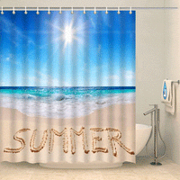 Thumbnail for Rideau de douche tropical summer Rideau de douche ou de baignoire Coco-Rideaux 