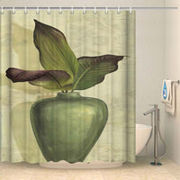 Thumbnail for Rideau de douche végétal feuilles et vase Rideau de douche ou de baignoire Coco-Rideaux 
