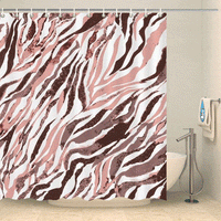 Thumbnail for Rideau de douche zébré rose Rideau de douche ou de baignoire Coco-Rideaux 