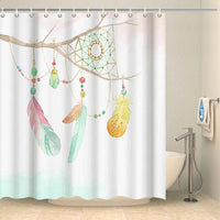 Thumbnail for Rideau de douche zen attrape-rêves à plumes Rideau de douche ou de baignoire Coco-Rideaux 