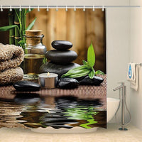 Thumbnail for Rideau de douche zen spa et massage Rideau de douche ou de baignoire Coco-Rideaux 