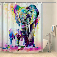 Thumbnail for Rideaux de douche éléphants acrylique Rideau de douche ou de baignoire Coco-Rideaux 